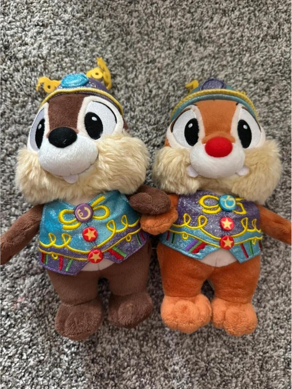 Disney Hong Kong Disneyland 10th Anniversary Chip & Dale Plush Rare HTF